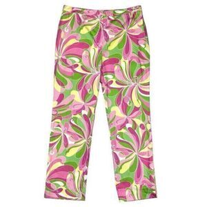 Donna Toran 60’s Hippie‎ Style Pants Womens Size 10 Multicolor Floral Print Boho